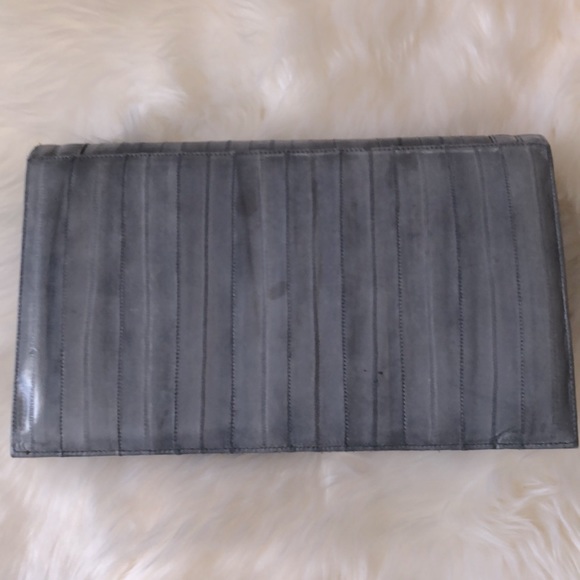 Eel skin leather vintage clutch with strap. Unbranded - Picture 4 of 12
